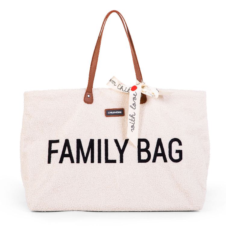 VERZORGINGSTAS Childhome Family Bag Teddy, reistas zonder luiermat | Teddy white