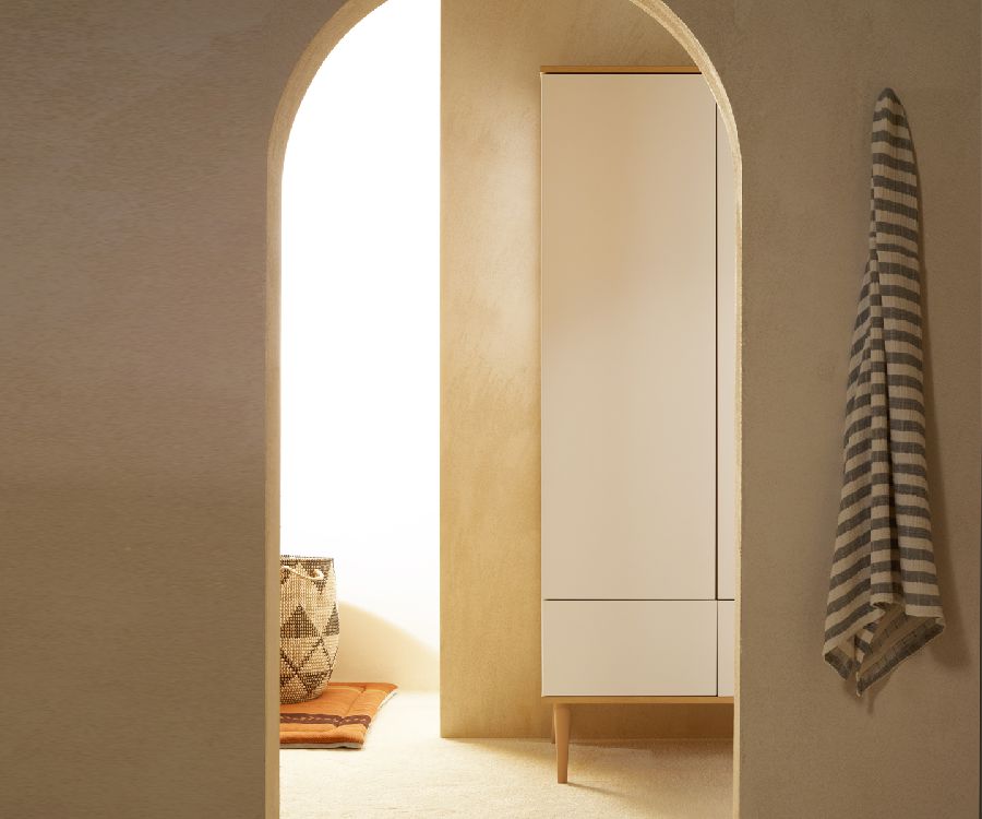 Kast Quax, Flow Natural Oak White, Flow Natural Oak White Wardrobe XL, 3-deurs