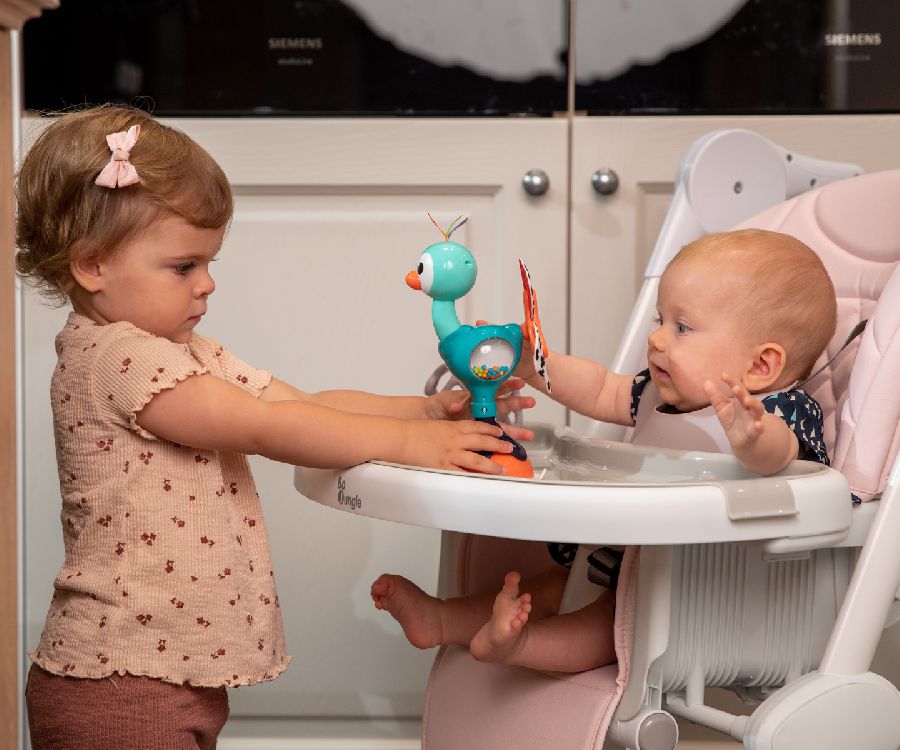 Zuignap speelgoed BoJungle B-Suction Toy Cute Peacock