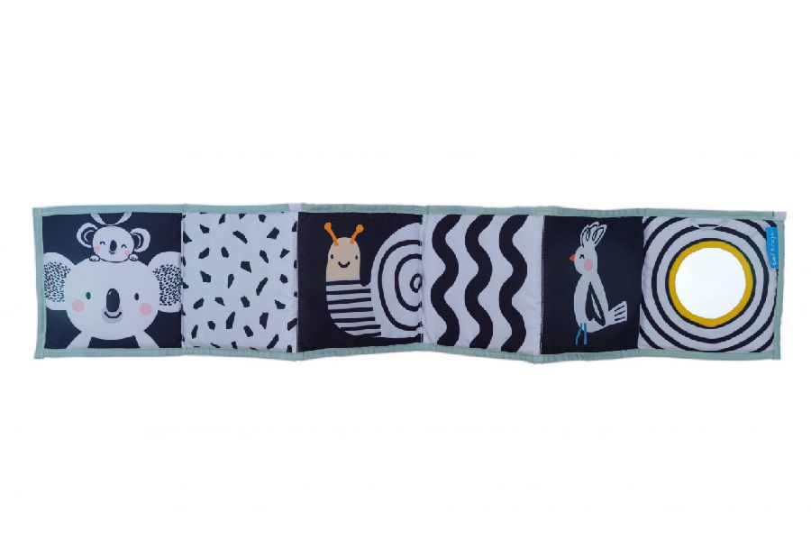 Zacht boekje Taf Toys Clip on Pram Book | contrastboek