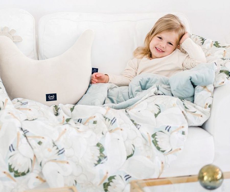 Donsovertrek La Millou, geschikt voor babybed 60x120/babybed 70x140 | Heron in Cream Lotus