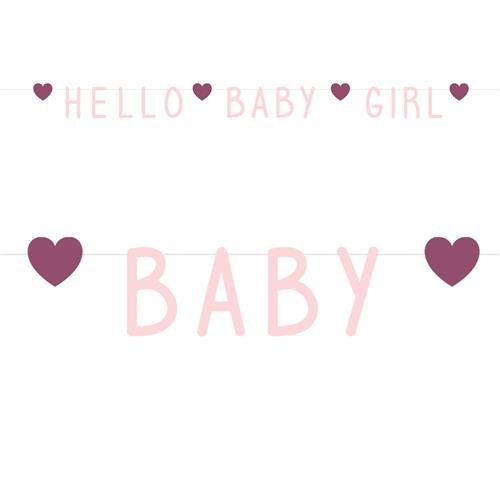 Guirlande Jep-Party Hello Baby Girl Hearts