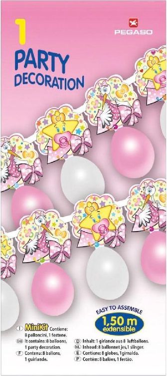 Feestartikelen Ballonenslinger Meisje guirlande