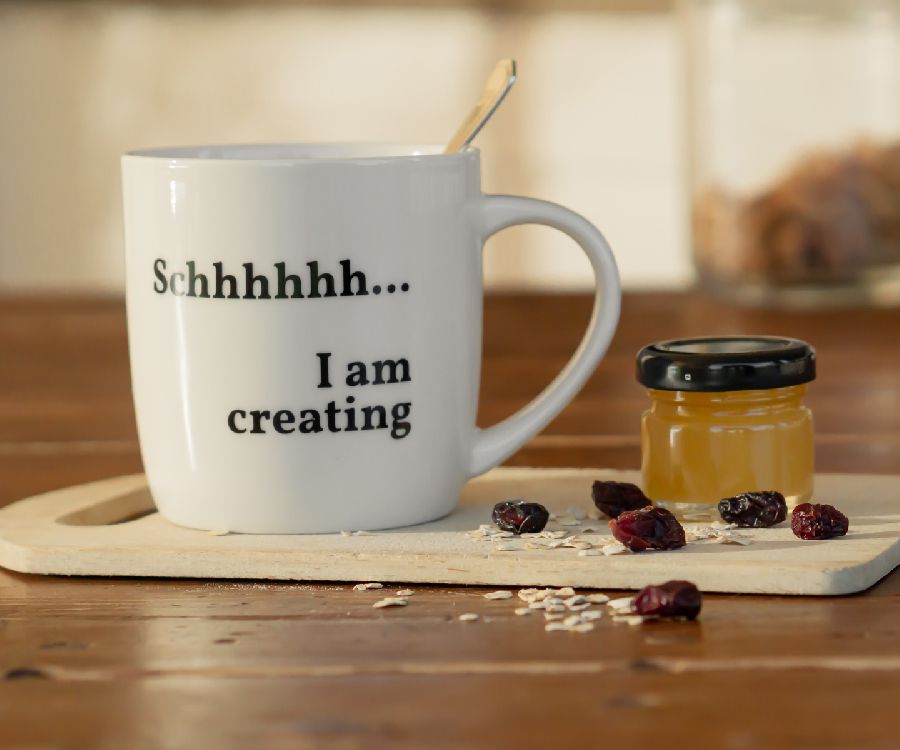 Drinkbeker Arthur & Gusti Schhhhh ... I Am Creating | Mug