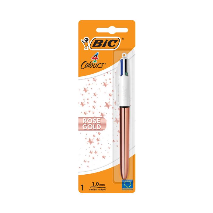 Balpen Bic 4 Colours Rose Gold, standaard