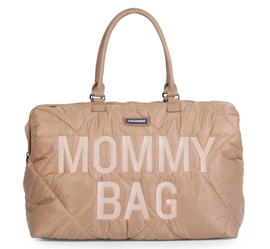 Verzorgingstas Childhome Mommy Bag Puffered, draagtas met luiermat | Puffered beige