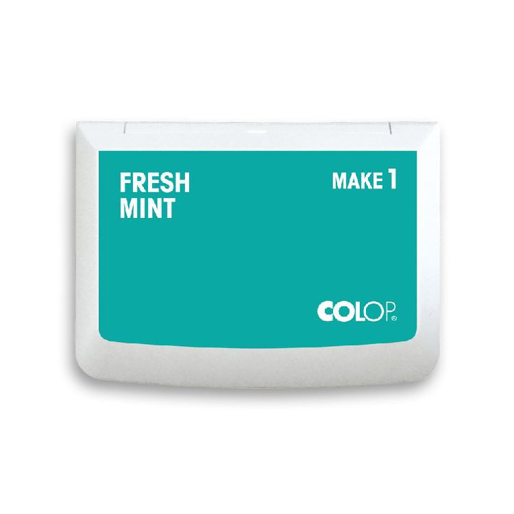 Stempelkussen met inkt, Make 1 9x5cm inkt: groen, fresh mint 1 stuk(s)