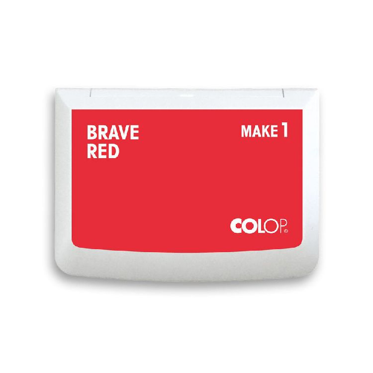 Stempelkussen met inkt, Make 1 9x5cm inkt: rood, brave red 1 stuk(s)