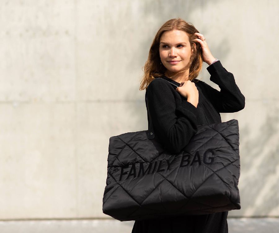 VERZORGINGSTAS Childhome Family Bag Puffered, reistas zonder luiermat | Puffered black