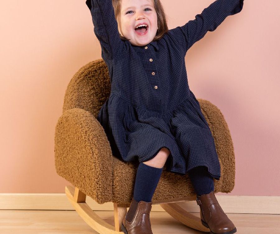 Kinder schommelstoel Childhome, Rocking Kids Chair Teddy | Teddy Beige