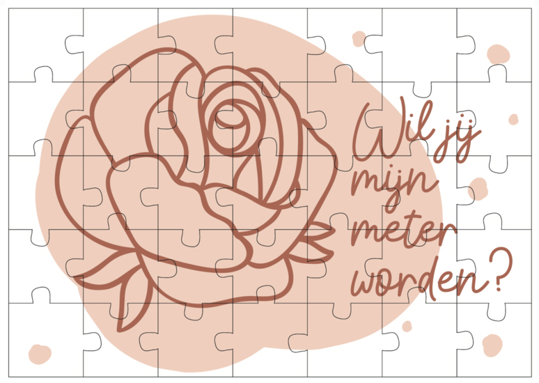 Puzzel MINIMOU Wil je mijn meter worden? | Pink Rose