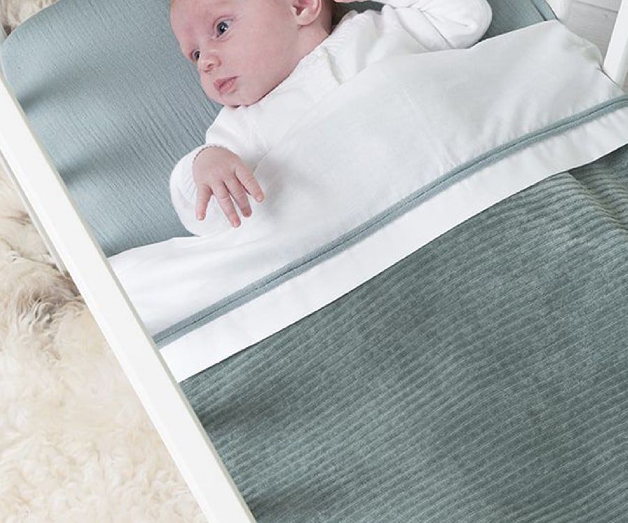 Deken Baby's Only, geschikt voor wieg/draagmand/park | Sense sea green