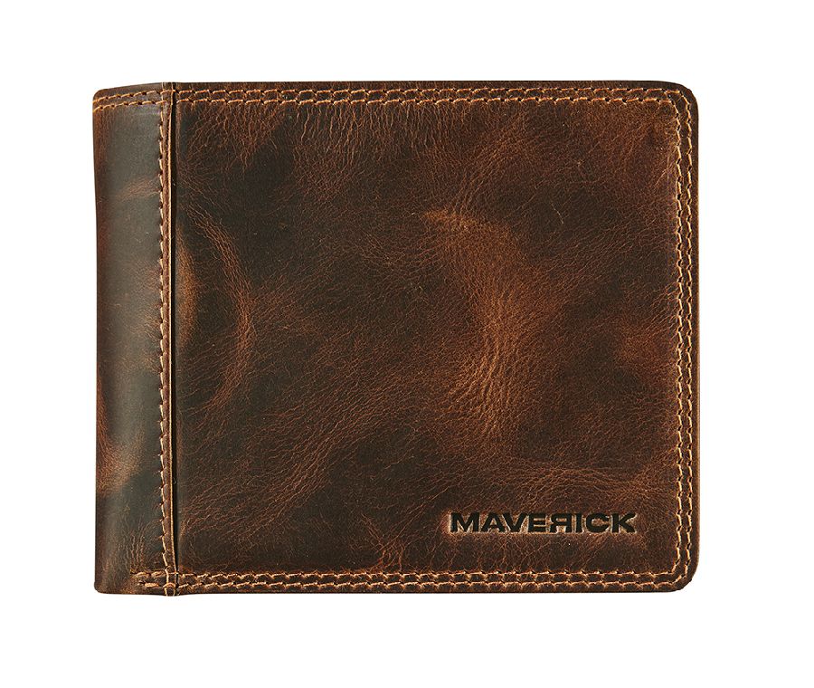 Geldbeugel MAVERICK Leather Billfold RFID with Coin Pocket | The Original