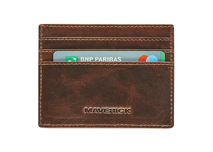 Geldbeugel MAVERICK Leather Creditcard Holder RFID Protected with Tab | The Original