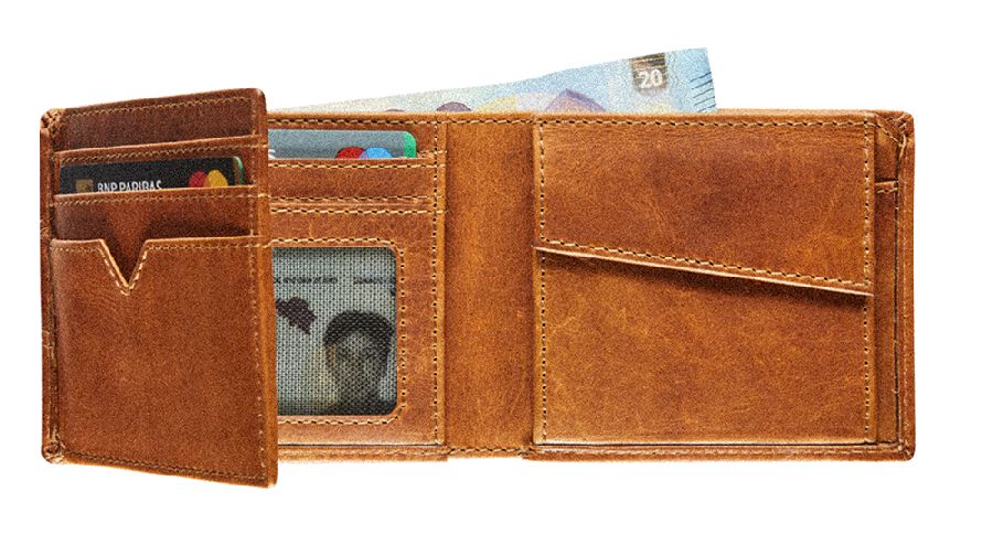 Geldbeugel MAVERICK Leather Billfold RFID with 2 Banknote Pockets | New Men