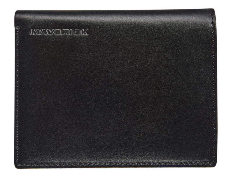 Geldbeugel MAVERICK Leather Wallet RFID with Removable Cardholder | All Black