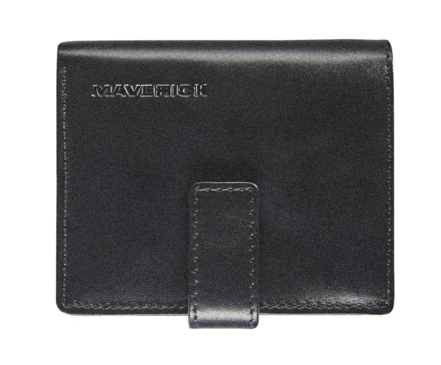 Geldbeugel MAVERICK Leather Cardprotector Compact RIFD | All Black