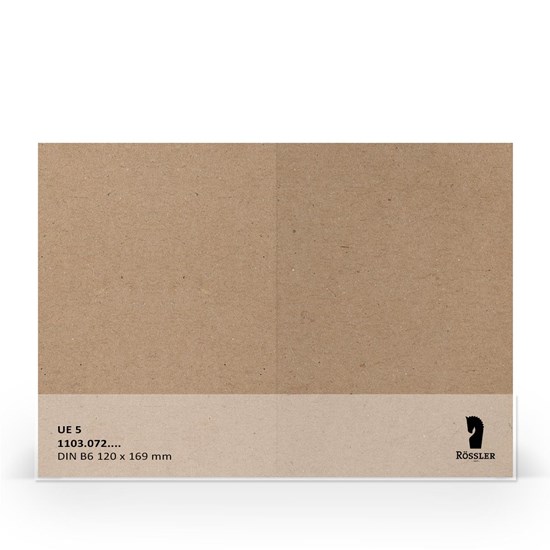 Papier Roessler Papier Dubbele kaart B6 | Kraft