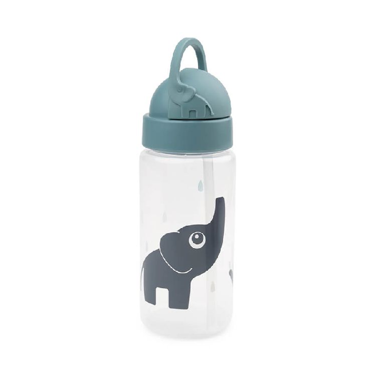 Drinkfles Done by Deer Straw Bottle 350ml | Elphee blue