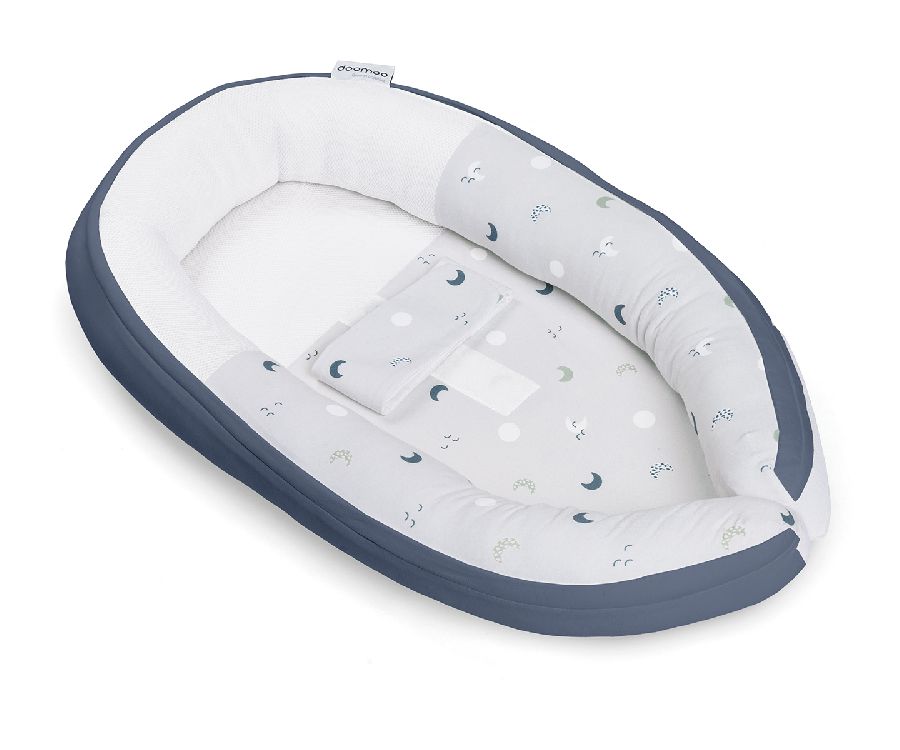 Babynest Doomoo Cocoon | Blue Grey Moon