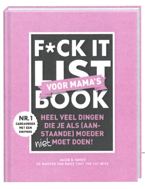 Informatief boek INTERSTAT F*ck It List Book Voor Mama's