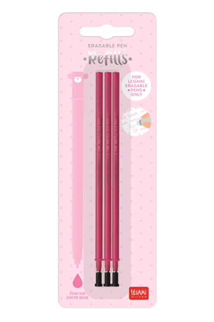 Balpen vulling Legami Refill for Erasable Pen, gel, roze