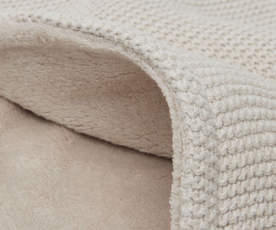 Deken Jollein, geschikt voor wieg/draagmand/park | Basic Knit nougat