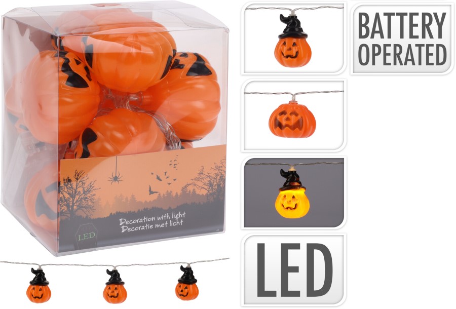 Verlichting pompoen met hoed/pompoen zonder hoed