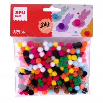 Knutselmateriaal Apli Mini Pompons, pompon