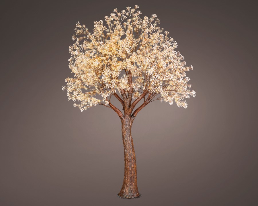 Verlichting Lumineo, Gypsophila, boom met bloemen, D 150 x H 210 cm