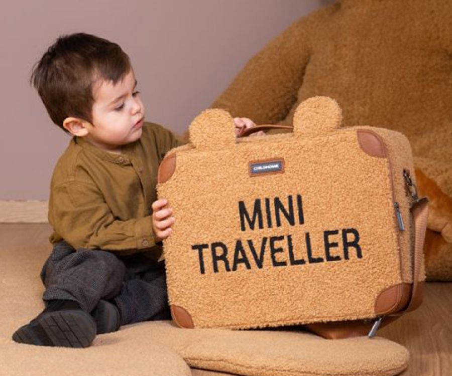 Reiskoffer Childhome Mini Traveller Teddy | Teddy beige