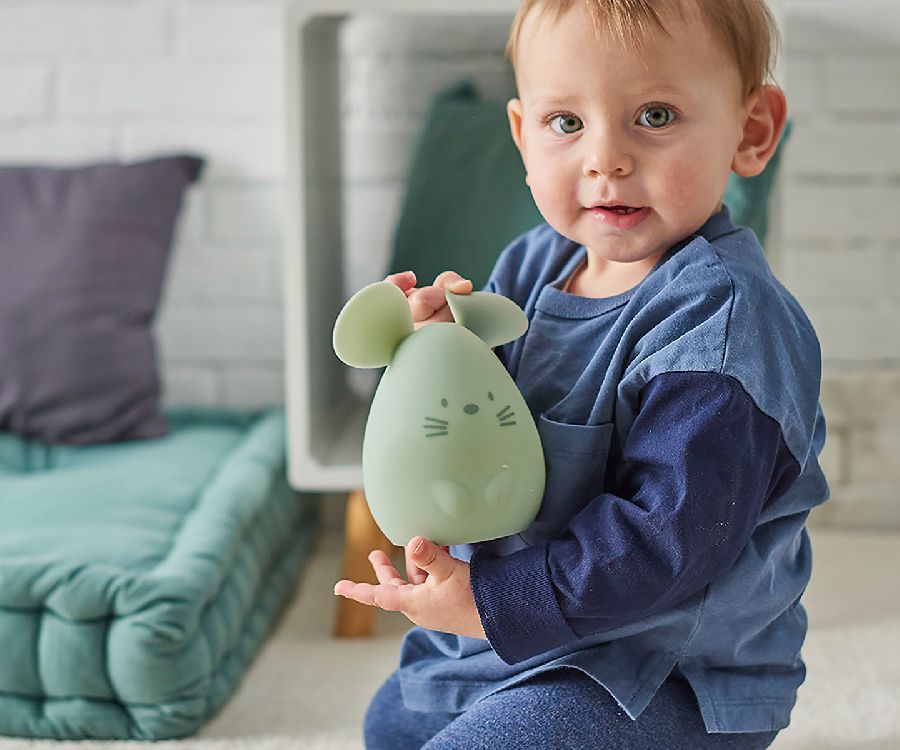 Nachtlamp draadloos Nattou Mouse | Silicon