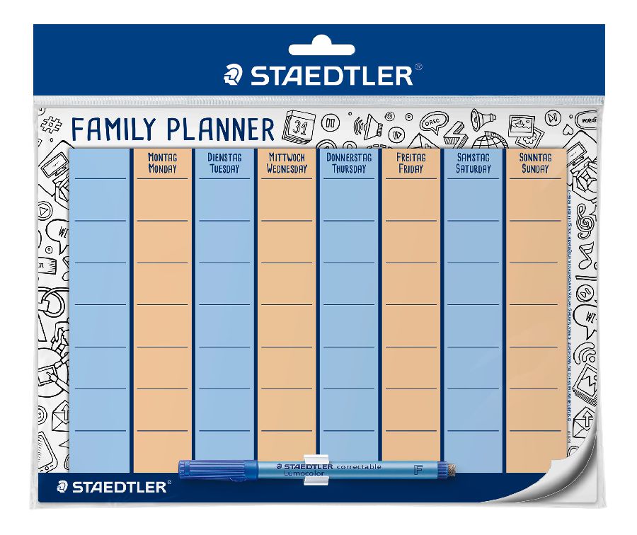 artikel Communicatie netwerk Zware vrachtwagen Kalender Staedtler Family Planner, planner | Paradisio