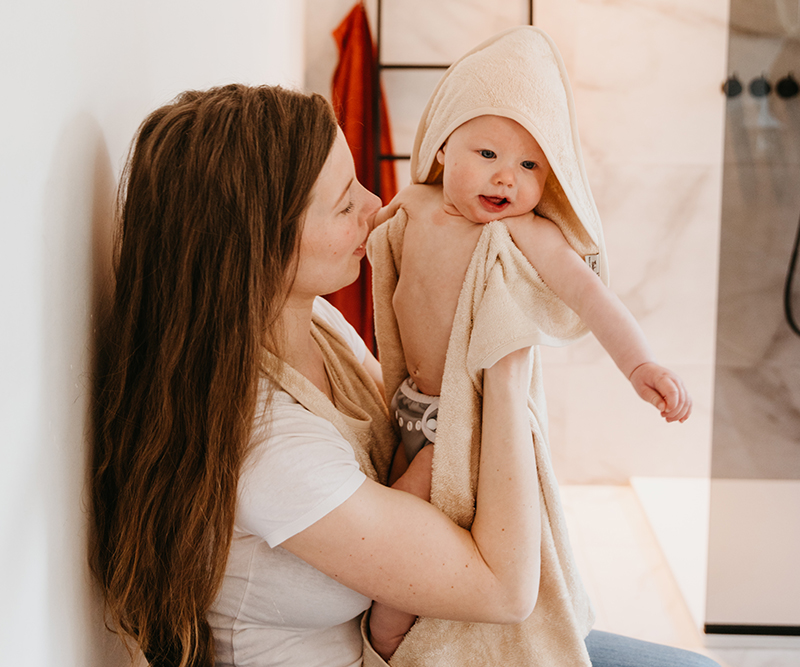 Badcape Timboo Bamboo Cuddle Towel | Timboo frosted almond