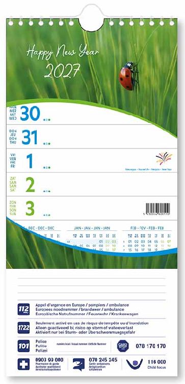 Kalender Weekkalender wandkalender, 2027