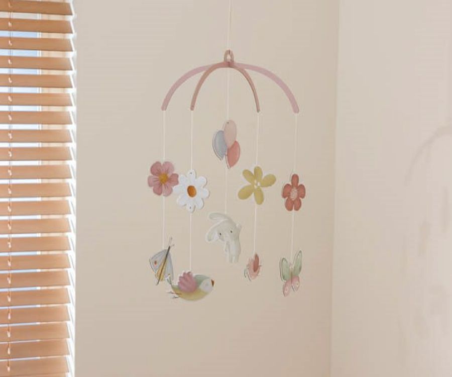 Mobiel Little Dutch Cardboard mobile | Flowers & Butterflies