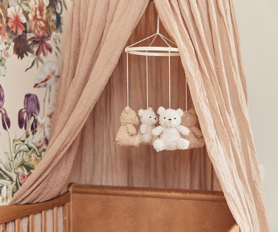 Klamboe Jollein Klamboo, geschikt voor babybed/eenpersoonsbed | Vintage biscuit