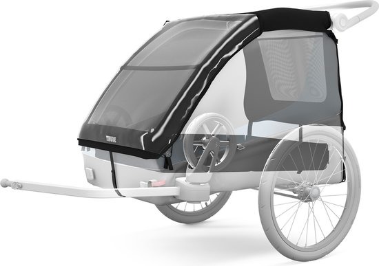 DOGKIT voor Courier fietskar bestaande uit extra schelp en net , zwart