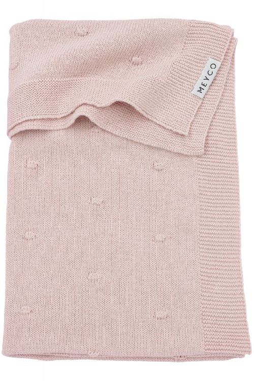 Deken Meyco Baby, geschikt voor babybed 60x120/babybed 70x140 | Mini Knots soft pink