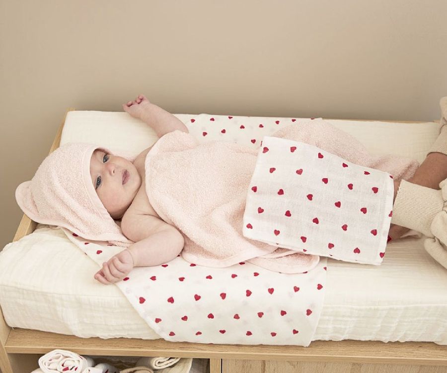 Badcape Meyco Baby | Basic Badstof soft pink