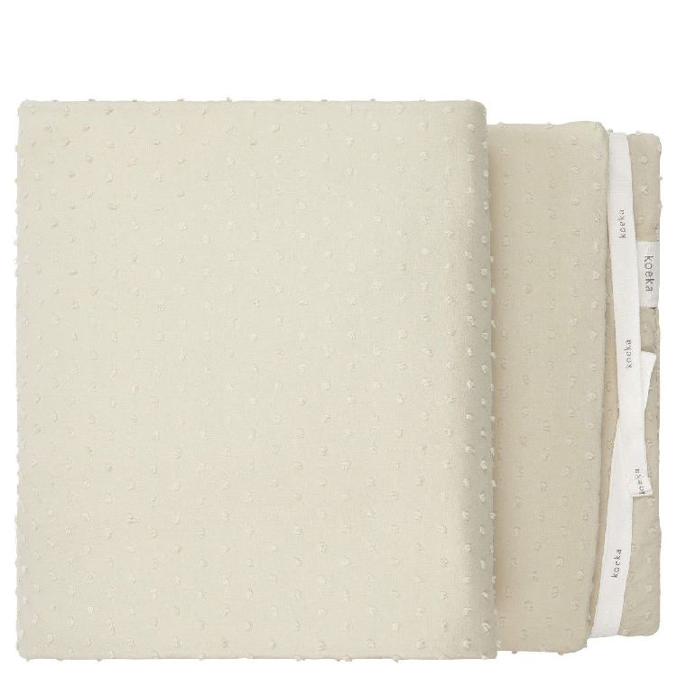 Tochtkussen Koeka Bedomrander/Boxomrander, geschikt voor babybed/park | Napa sage