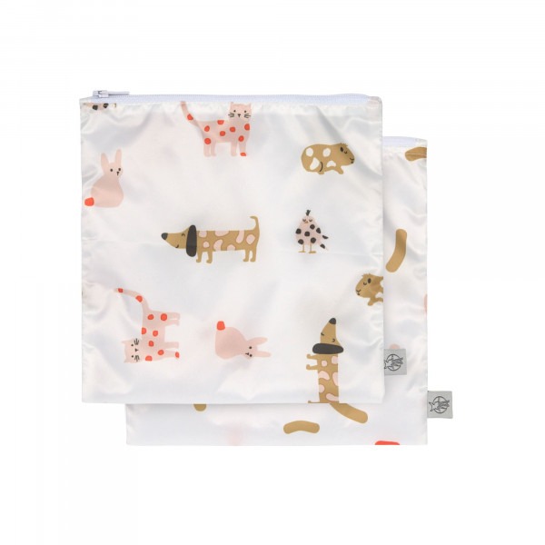 Brooddoos Laessig Snack Bag | Little Mateys spicey orange