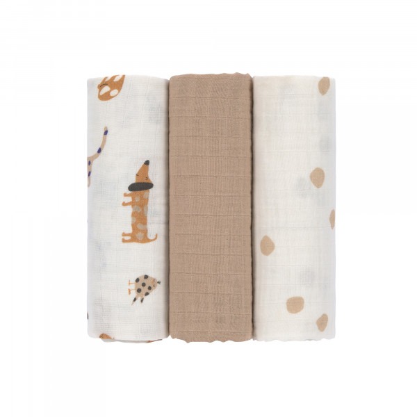 Tetra doek Laessig Swaddle & Burp Blanket L | Little Mateys royal blue