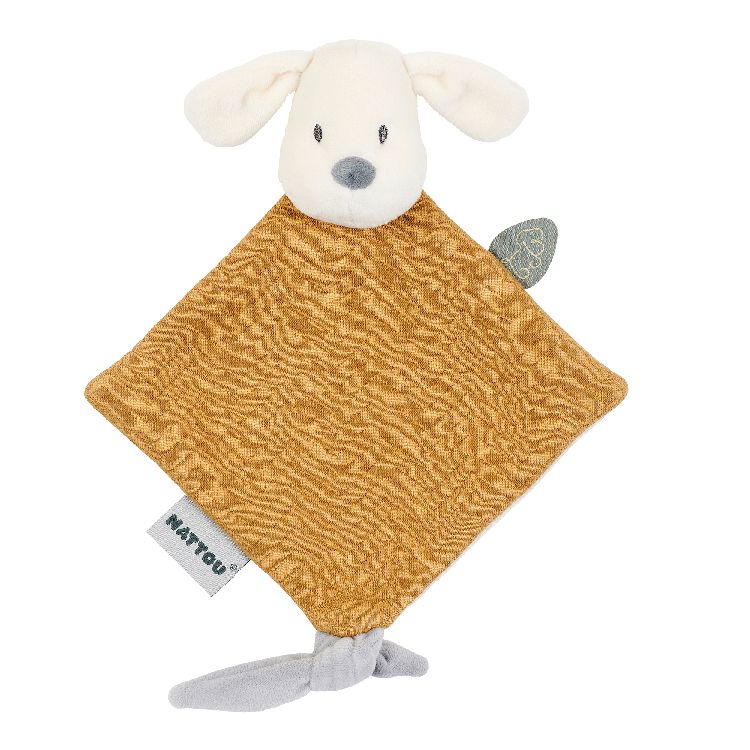 Knuffeldoek/fopspeendoekje Nattou, Mini Doudou Dog Jacquard | Charlie