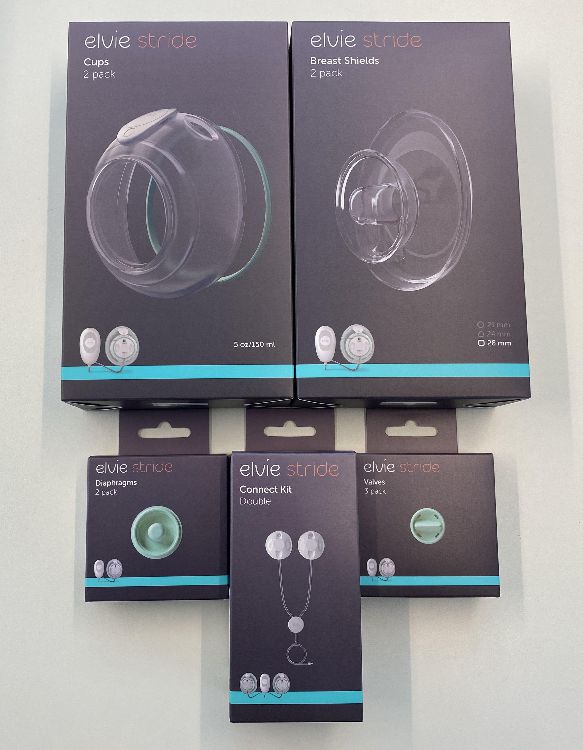 UPGRADE KIT 28 Elvie Stride, vr Single om te vorm. nr double, borstschelp M28/ cup/diafragma/valve/connect kit Double