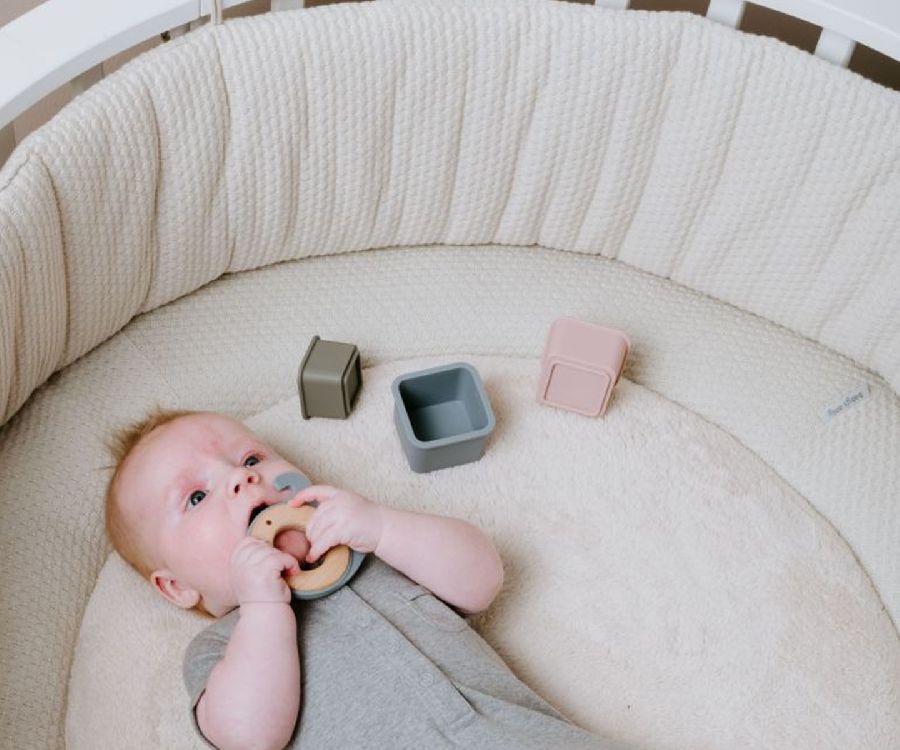 Tochtkussen Baby's Only, geschikt voor babybed/park | Sky warm linen