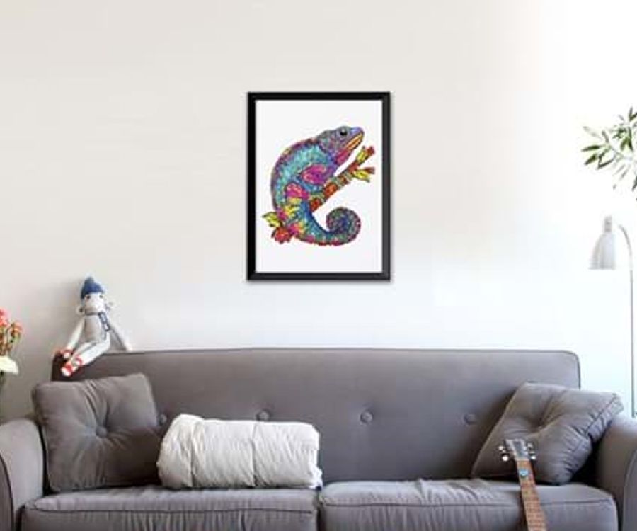 Puzzel ACROPAQ Wooden Jigsaw Puzzle - Chameleon