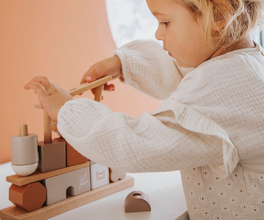 Stapelspeelgoed LABEL LABEL Stacking Blocks House | stapelfiguur