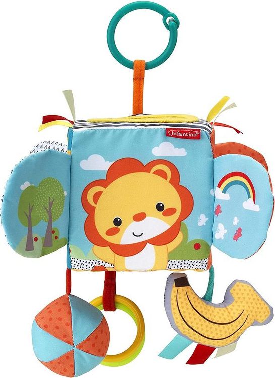 Zachte activiteitenkubus Infantino Peek & seek sensory discovery cube