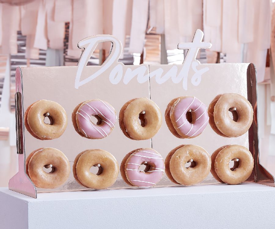 Donut wall Ginger Ray Rose Gold Foiled Donut Wall